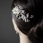 Pearled Porcelain Flower Hair Clip - Hair Clips - Cassandra Lynne