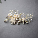 Pearled Porcelain Flower Hair Clip - Hair Clips - Cassandra Lynne