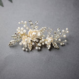 Pearled Porcelain Flower Hair Clip - Hair Clips - Cassandra Lynne