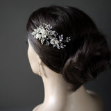 Pearled Porcelain Flower Hair Clip - Hair Clips - Cassandra Lynne