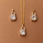 Bridesmaid Pendant Set of Brilliant Round Drops