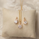 Bridesmaid Pendant Set of Brilliant Round Drops