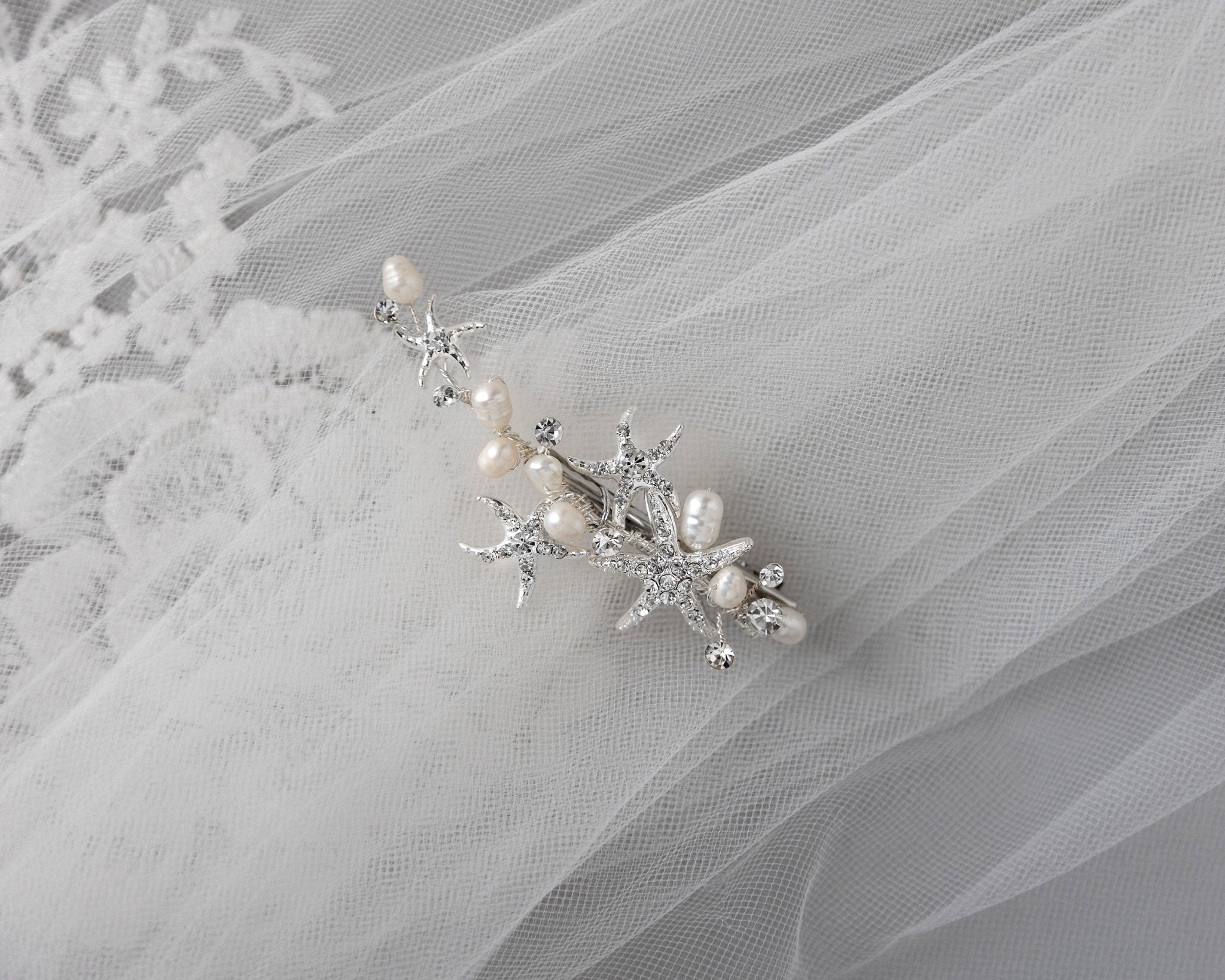 Petite Beach Bride Hair Clip - Hair Clips - Cassandra Lynne