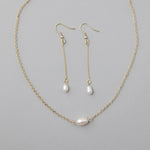 Petite Cultured Pearl Necklace Earrings and Bracelet - Necklace Set - Cassandra Lynne