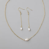 Petite Cultured Pearl Necklace Earrings and Bracelet - Necklace Set - Cassandra Lynne