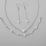 Petite Cultured Pearl Necklace Earrings and Bracelet - Necklace Set - Cassandra Lynne