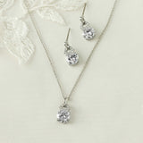 Bridesmaid Pendant Set of Brilliant Round Drops