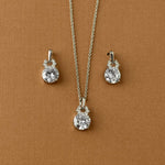 Bridesmaid Pendant Set of Brilliant Round Drops