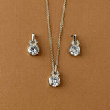 Bridesmaid Pendant Set of Brilliant Round Drops