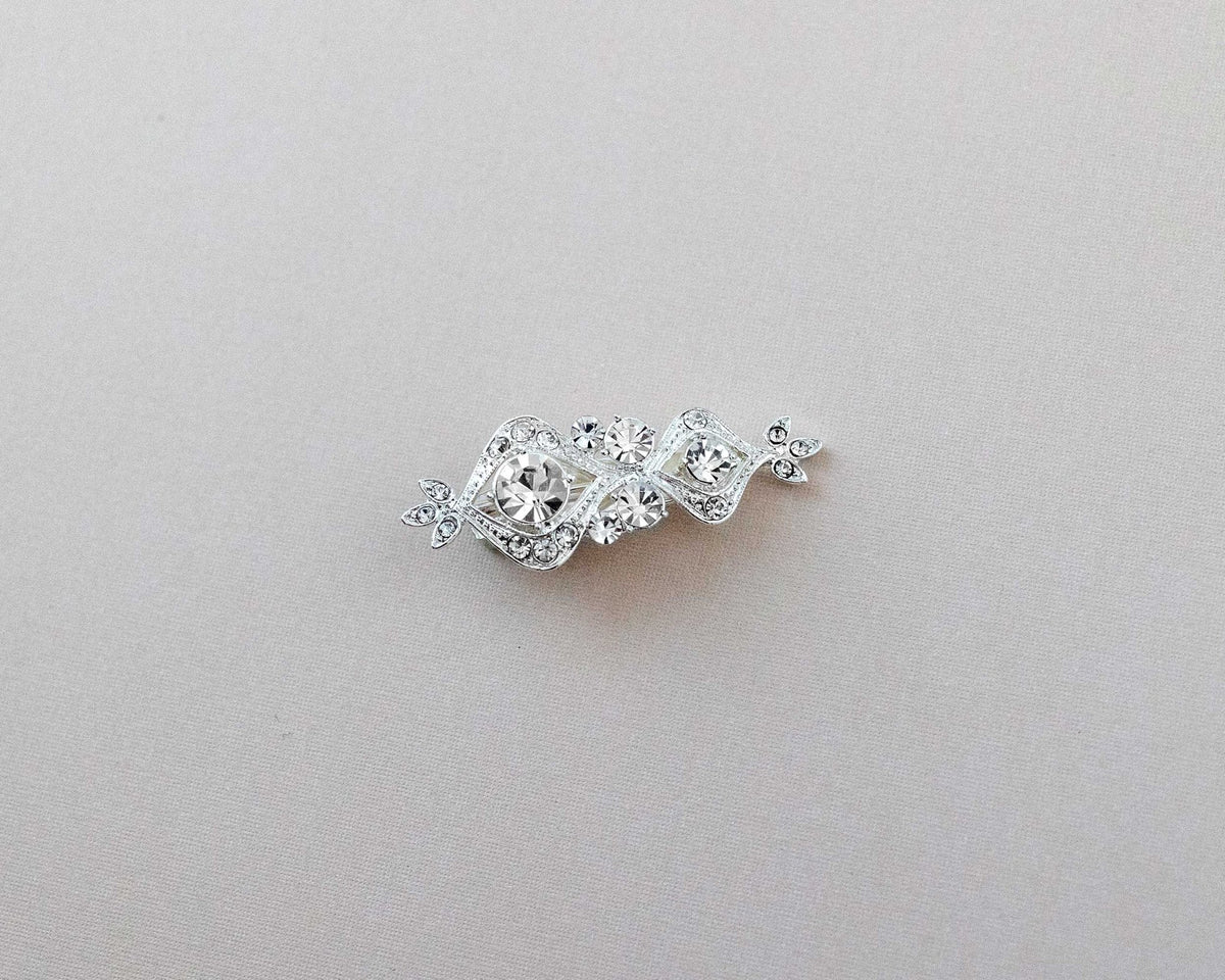 Petite Silver Wedding Hair Clip - Hair Clips - Cassandra Lynne