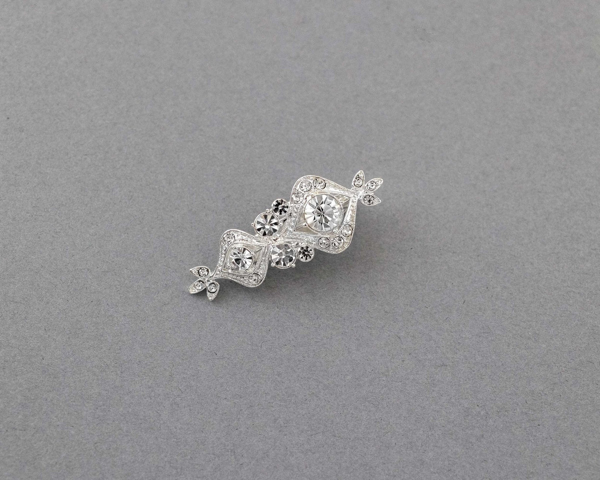 Petite Silver Wedding Hair Clip - Hair Clips - Cassandra Lynne