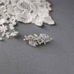 Petite Wedding Clip with Feather and Pearl Design - Hair Clips - Cassandra Lynne