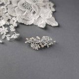 Petite Wedding Clip with Feather and Pearl Design - Hair Clips - Cassandra Lynne