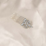 Regal Styled Small Wedding Hair Comb Silver