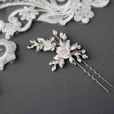 Porcelain Flower Wedding Hair Pin - Hair Pins - Cassandra Lynne