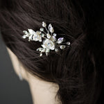 Porcelain Flower Wedding Hair Pin - Hair Pins - Cassandra Lynne