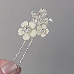 Ivory Flowers Wedding hair Pin Set