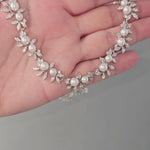 Scrolling Vines and Pearls Bridal Necklace Set - Cassandra Lynne