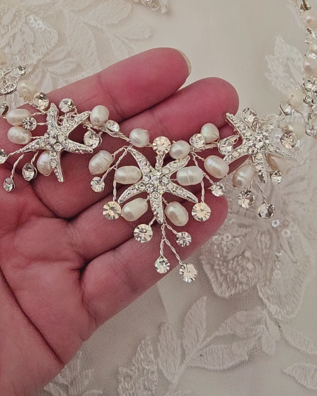 Beautiful beach bride starfish necklace - Cassandra Lynne