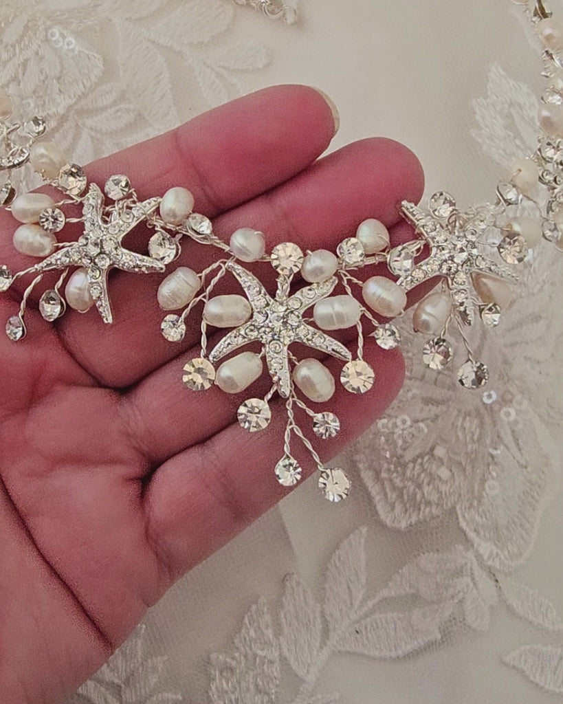 Beautiful beach bride starfish necklace - Cassandra Lynne
