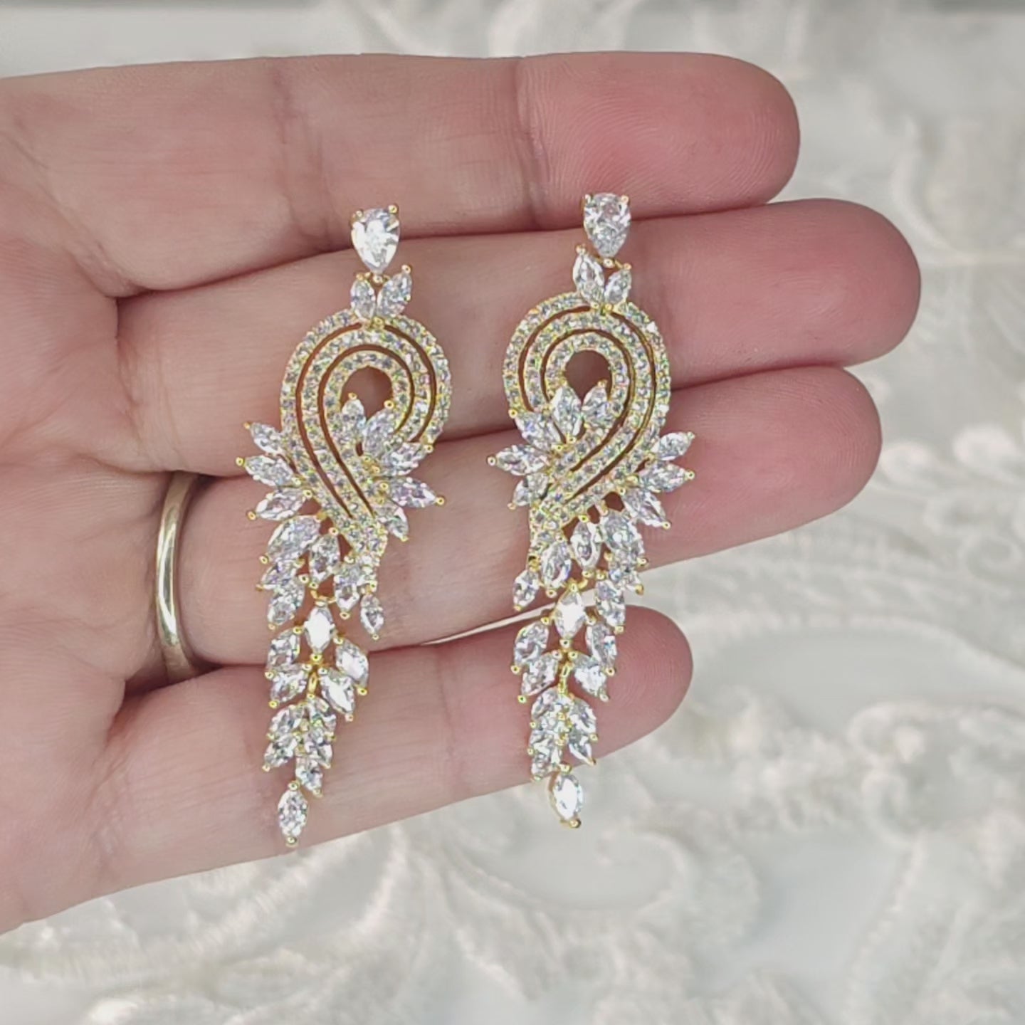 Statement wedding earrings
