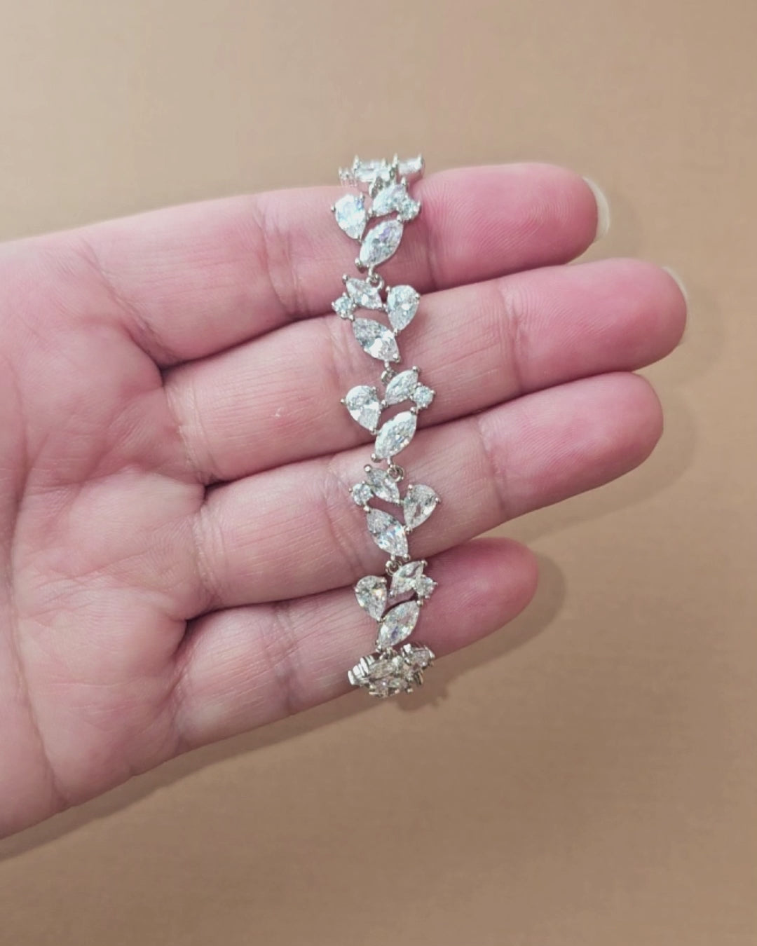 Beautiful white gold plated cz wedding bracelet from Cassandra Lynne