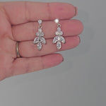 marquise Leaf Simple Drop Earrings Wedding Jewelry - Cassandra Lynne