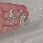 Silver or Gold handmade earrings with crystal beads and crystal stones