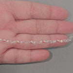AB iridescent beads rhinestones wedding veil detail