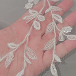Sequined Vines at Comb Bridal Veil