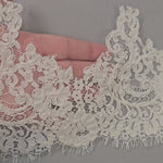chantilly lace ivory bridal veil trim