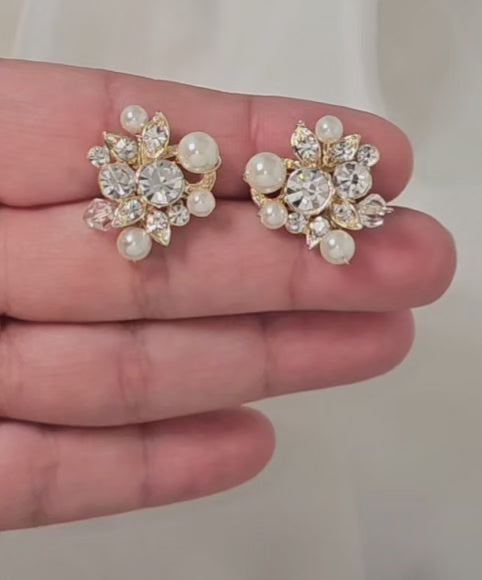 Bridal jewelry earrings pearls