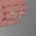 CZ Vine Earrings for the bride Fashion Bridal Jewelry - Cassandra Lynne