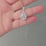 Sparkly pendant and earrings set in silver - Cassandra Lynne