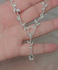 Simple Crystal Vine Necklace Set
