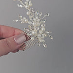 Wedding hair Comb with pearls in Silver or Gold - Cassandra Lynne