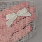 satin bow scatter wedding veil