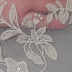Cathedral Veil With Beaded Leaves Detail