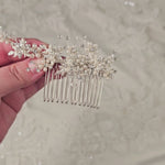 Delicate Wedding Hair Comb with Pearls