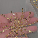 Gold Dandelion Sequined Veil Cassandra Lynne
