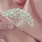 Wedding Hair Comb Silver Glam and Bling Rhinestones Crystals Accessories- Cassandra Lynne
