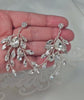 Wedding earrings in silver with rhinestones
