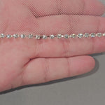 rhinestones trim classic wedding veil detail