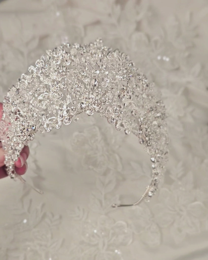 Wedding Crown Beautiful Crystal Beaded