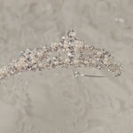 Wedding Tiara of Round Jewels and Pearls-Cassandra Lynne