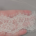 Double eyelash Chantilly lace wedding veil