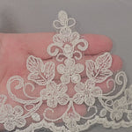 Alencon Lace Veil in Ivory Waltz Length