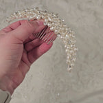Wedding Comb of Baroque Pearls - Cassandra Lynne