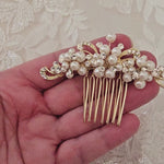 Petite pearls and swirls wedding hair comb - Cassandra Lynne