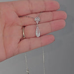 Pendant Necklace Set Elongated CZ Stone Bridal Jewelry - Cassandra Lynne